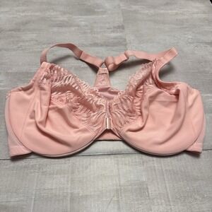 Glamorise Pink Blush Elegance Front Close T-Back Wonderwire Bra US 38F / UK 38E